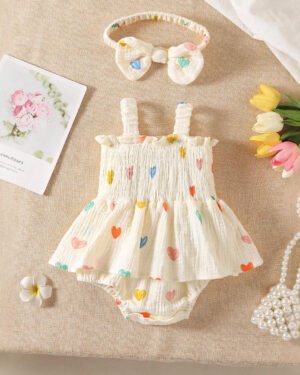 Baby Summer Romper with Headband