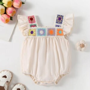 Baby Crochet Smocked Romper
