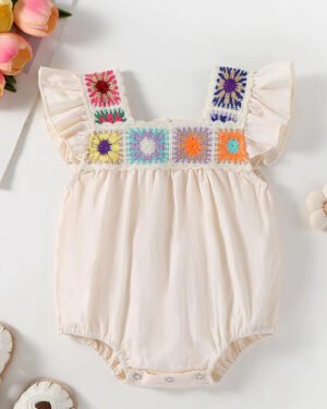 Baby Crochet Smocked Romper
