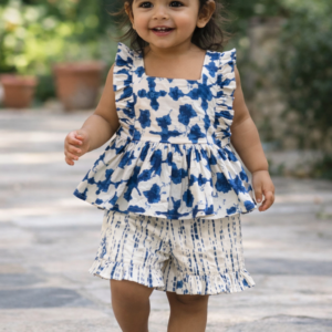 blue tie-dye co-ord set